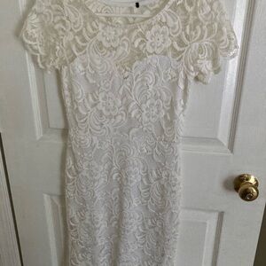 Elegant White Lace Dress